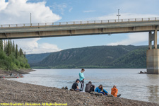 bridge and boaters resting